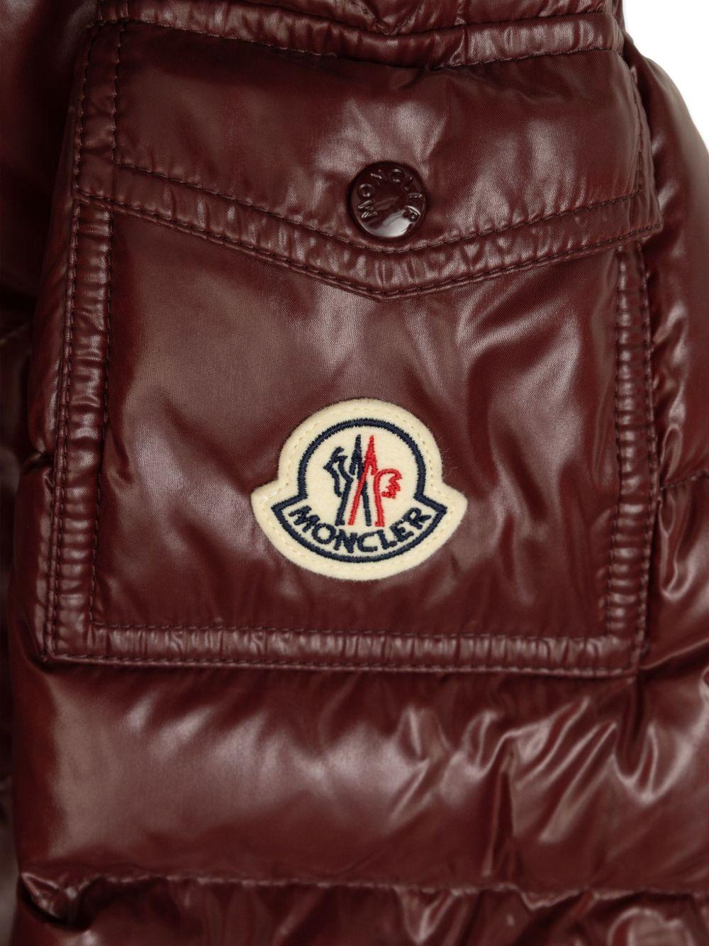 Piumino per bambino Moncler Enfant bordeaux con cappuccio - Rubino Kids