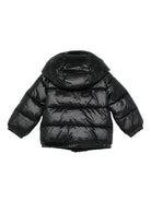 Piumino per neonati Moschino Kids nero con stampa con logo - Rubino Kids