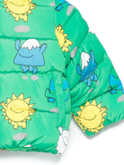 Piumino per neonato Stella McCartney Kids verde con stampa di personaggi - Rubino Kids