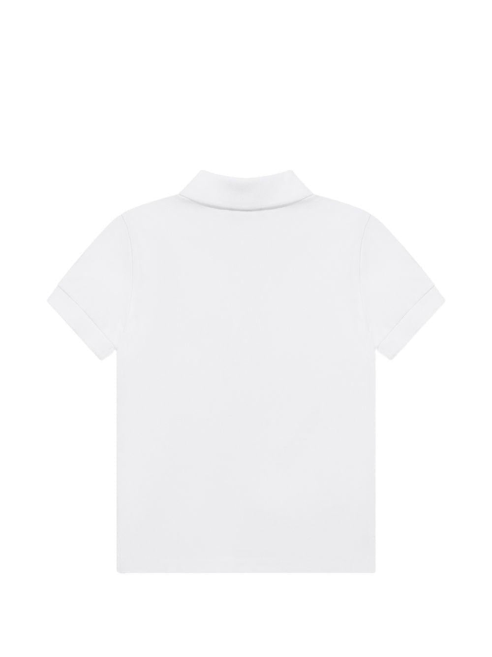 Polo da bambino Moschino Kids bianca con stampa orsacchiotto - Rubino Kids