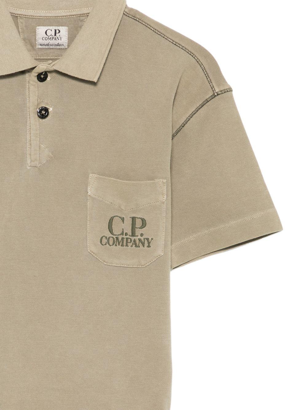 Polo per bambino C.P. Company Kids beige con colletto - Rubino Kids