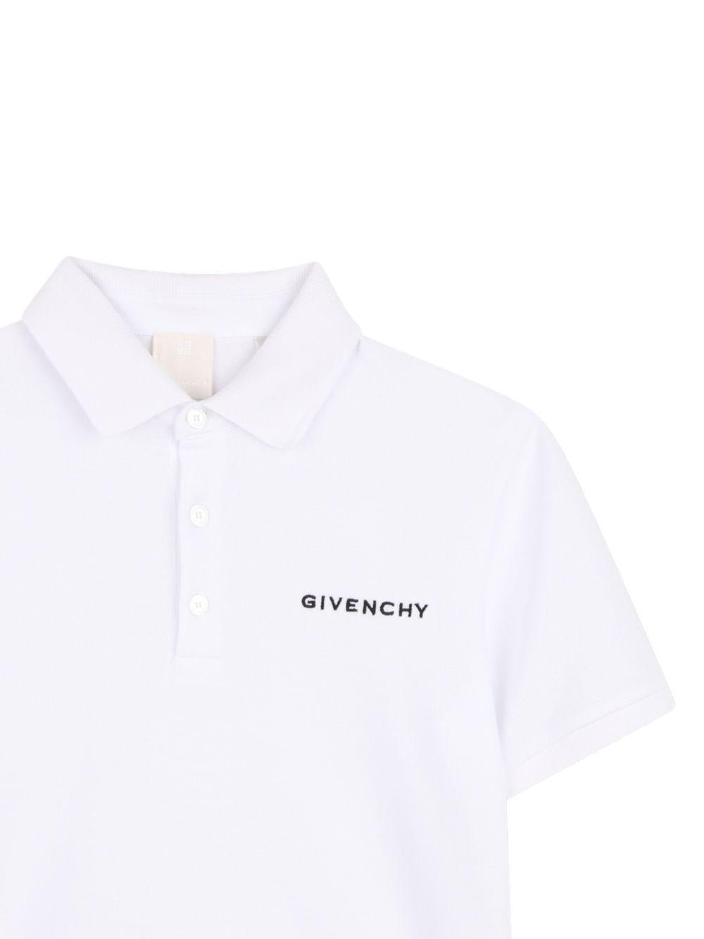 Polo per bambino Givenchy Kids bianco con colletto - Rubino Kids