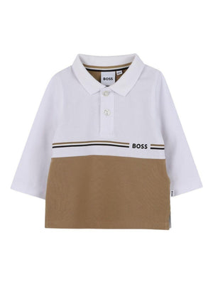 Boss Kids multicoloured baby polo shirt with brand logo