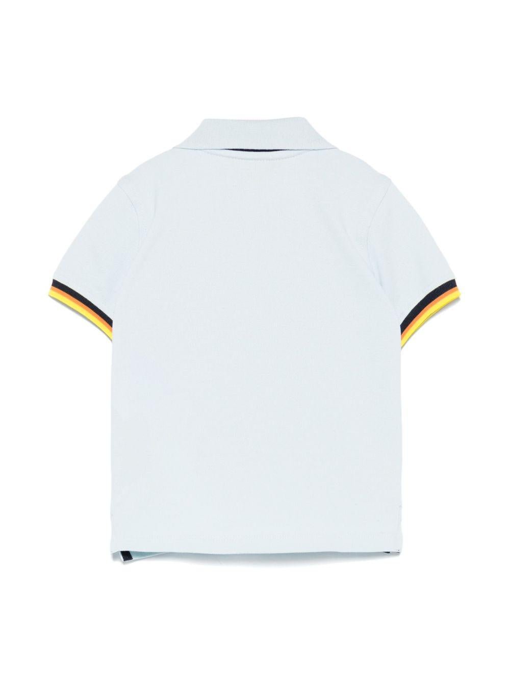 Polo Vincent per neonato K Way Kids celeste con orlo dritto - Rubino Kids