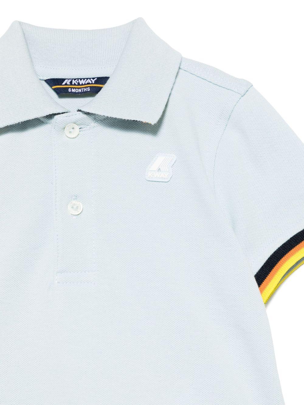 Polo Vincent per neonato K Way Kids celeste con orlo dritto - Rubino Kids