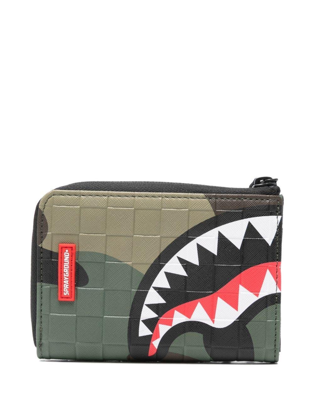 Portafoglio per bambino Sprayground Kid verde con motivo squalo - Rubino Kids