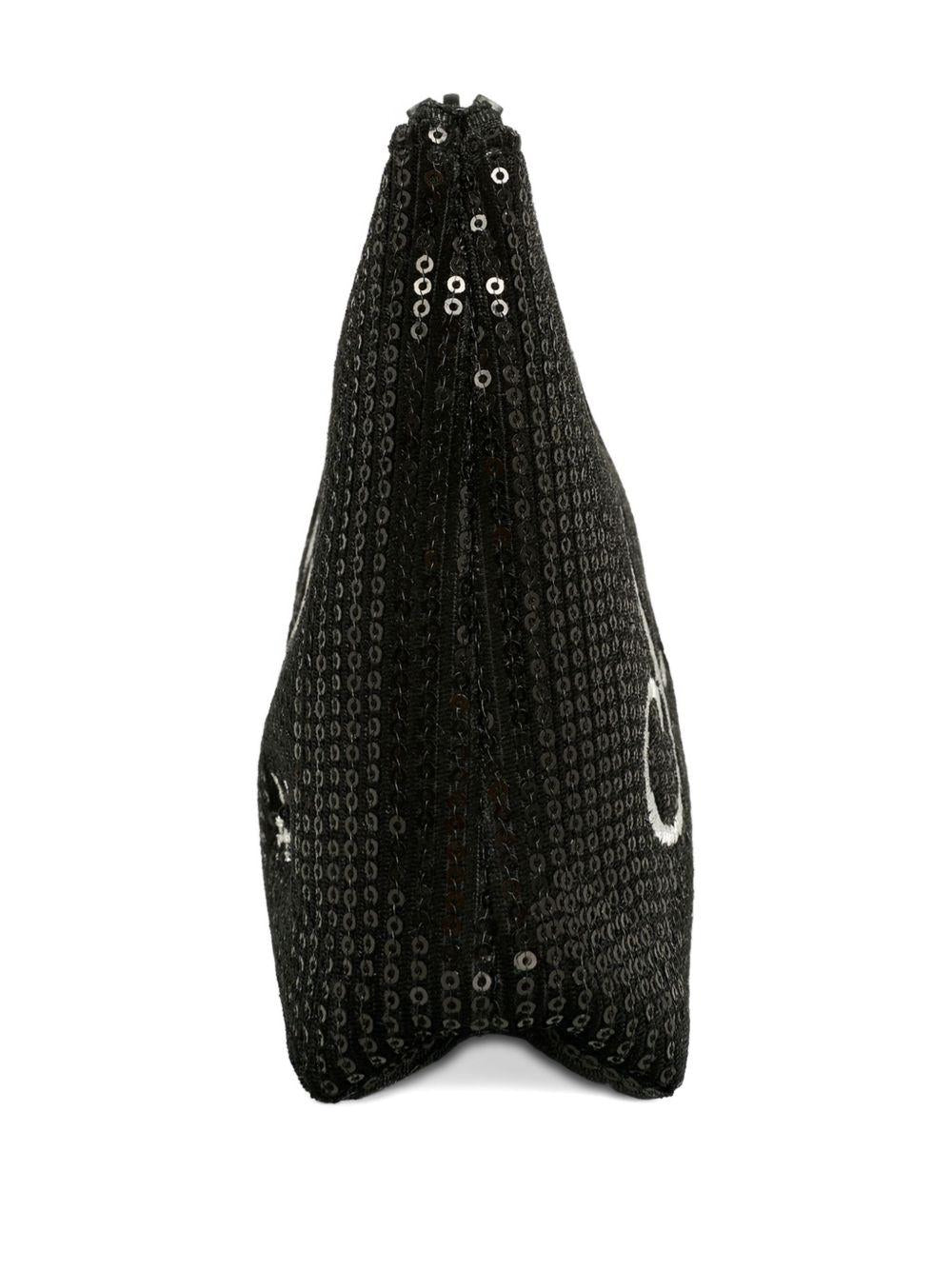 Pouch per bambina MC2 Saint Barth Kids nera con decorazione con paillettes - Rubino Kids