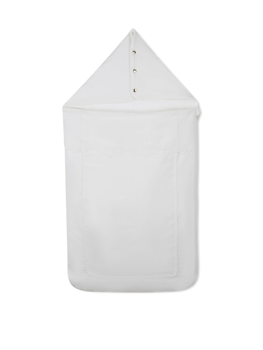 Sacco nanna per neonata Chloé Kids bianco con cappuccio - Rubino Kids