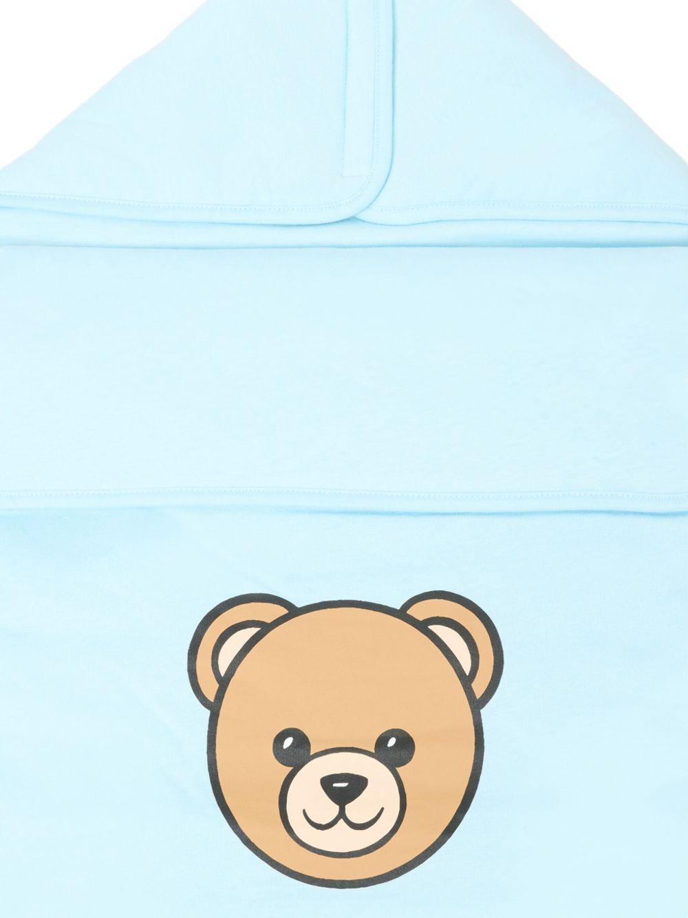 Sacco nanna per neonato Moschino Kids azzurro con stampa Teddy - Rubino Kids