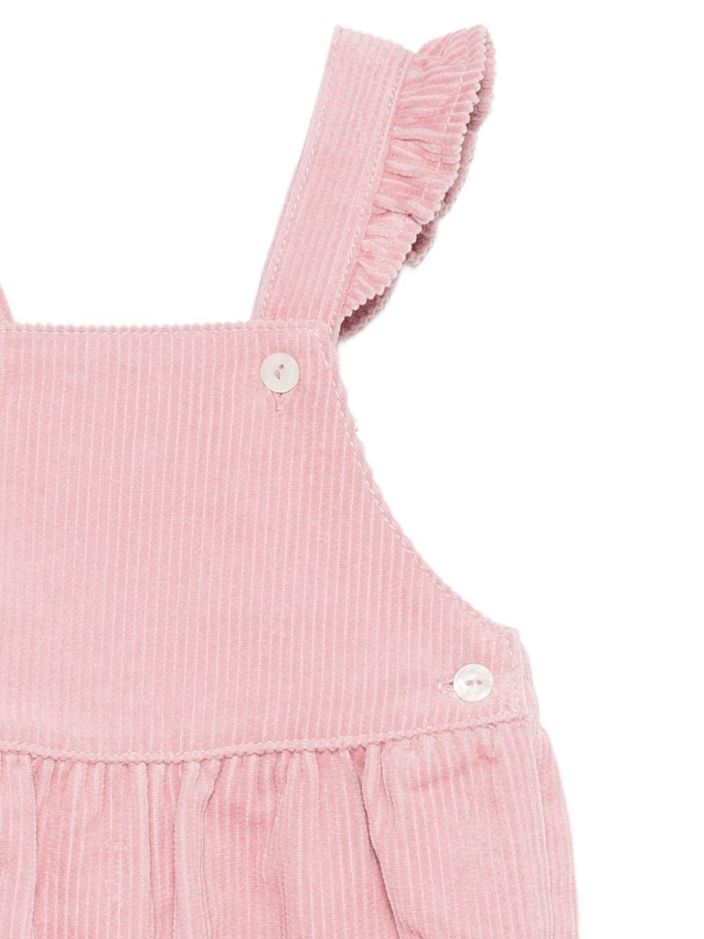 Salopette per neonata Tartine Et Chocolat rosa con spalline con ruches - Rubino Kids