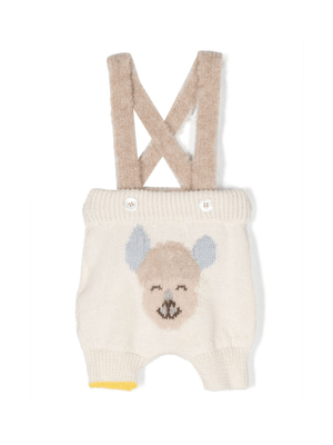 Salopette per neonati Gensami Kids bianco con intarsio
