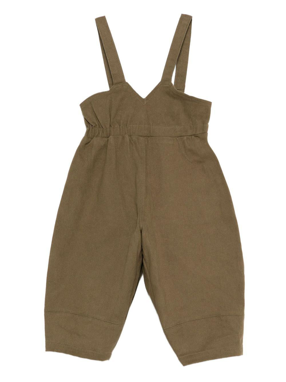 Salopette per neonato Donsje marrone con ricamo a forma di cane - Rubino Kids