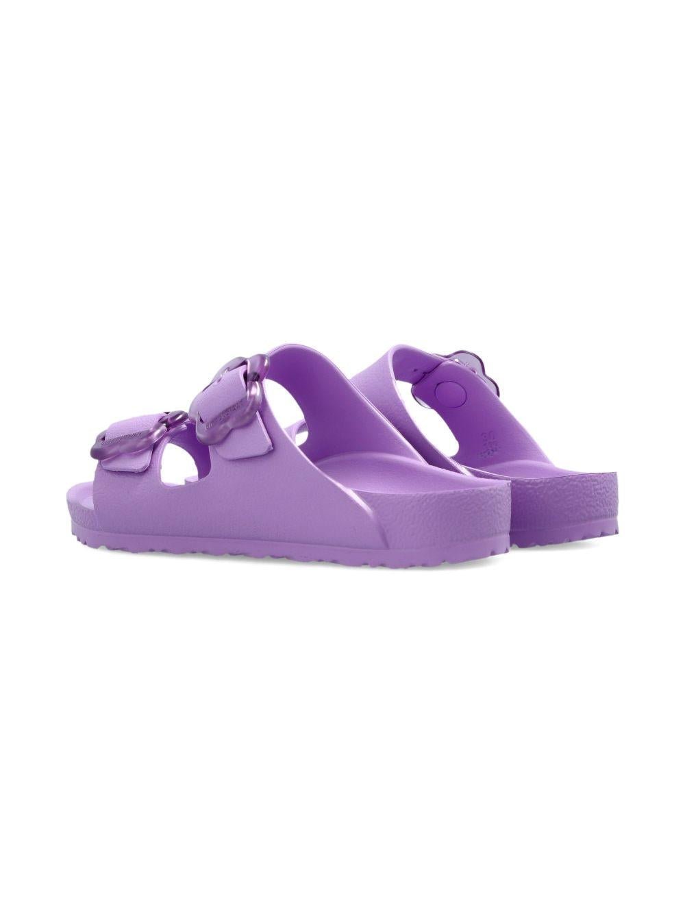 Sandali Arizona per bambina Birkenstock Kids viola con chiusura fibbia - Rubino Kids
