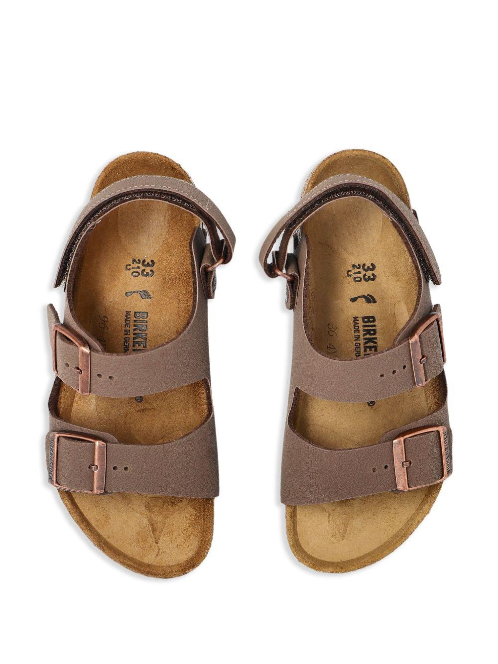 Sandali Arizona per bambini Birkenstock Kids marroni con doppia fibbia - Rubino Kids