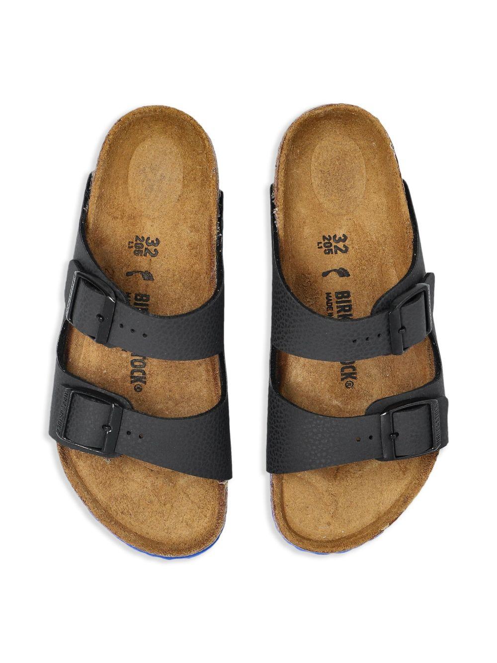 Sandali con suola blu per bambini Birkenstock Kids neri Arizona - Rubino Kids