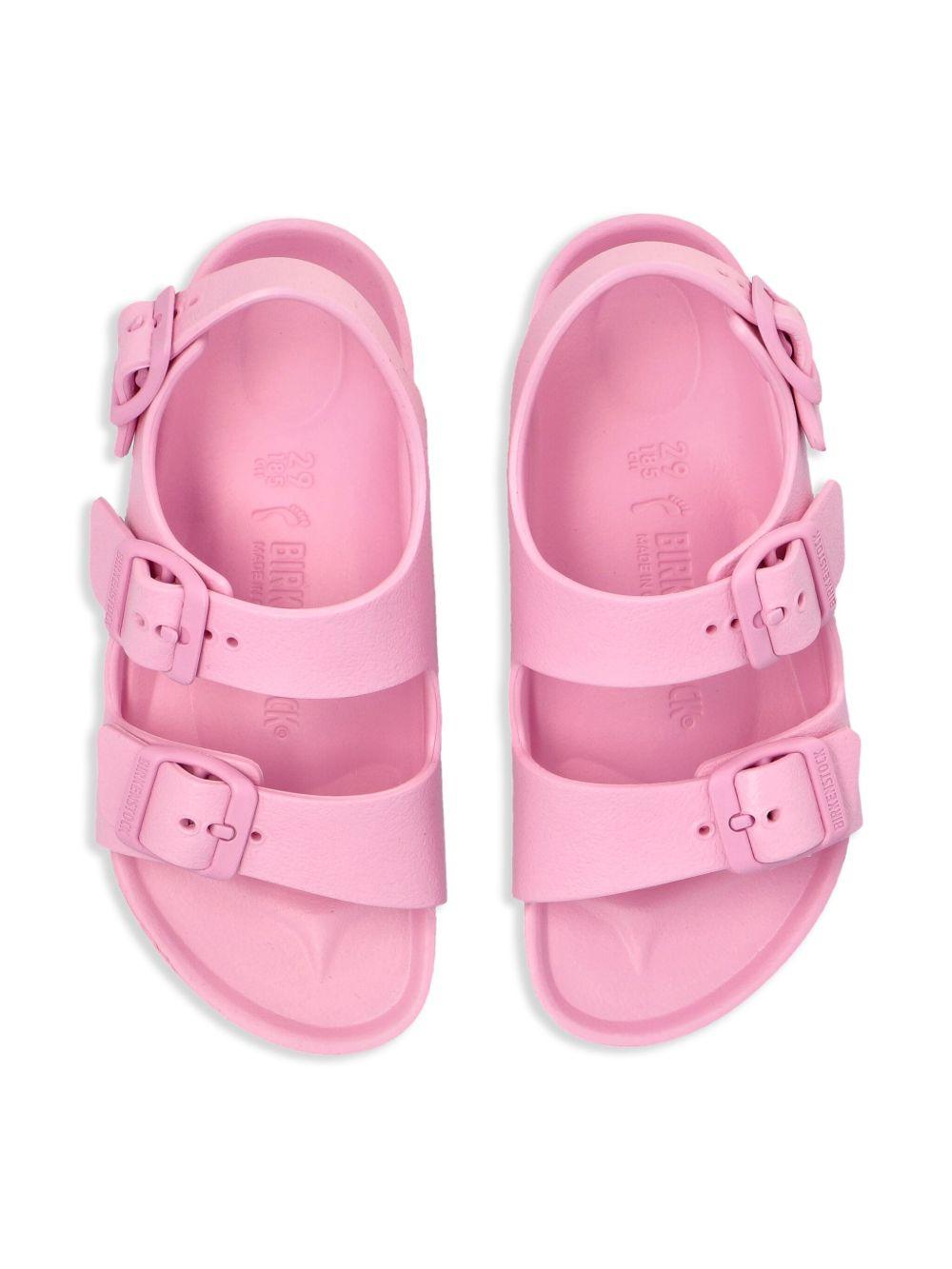 Sandali per bambina Birkenstock Kids Milano rosa con chiusura con fibbia - Rubino Kids