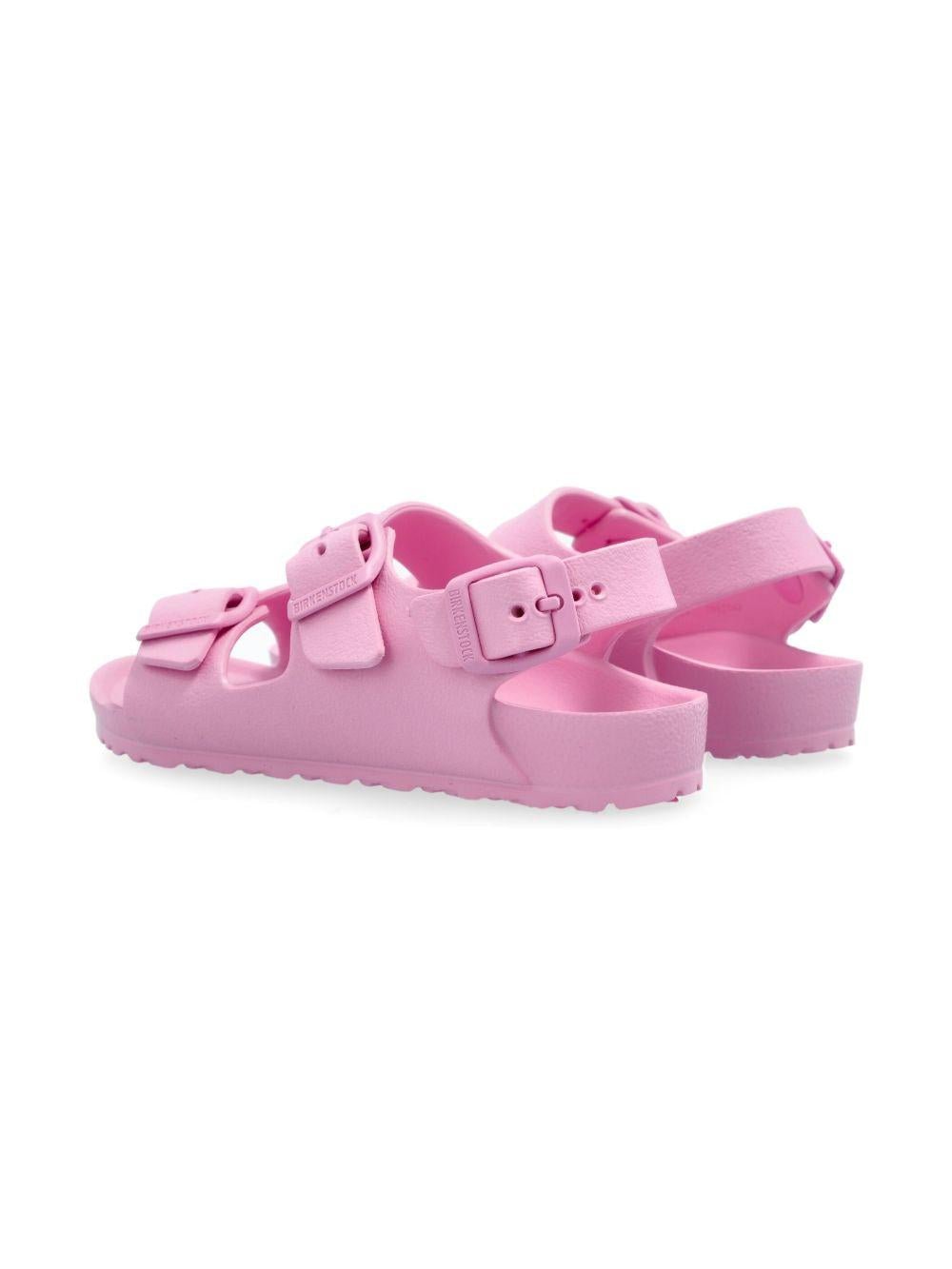 Sandali per bambina Birkenstock Kids Milano rosa con chiusura con fibbia - Rubino Kids