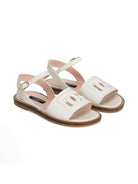 Sandali per bambina Dolce & Gabbana Kids bianco con dettaglio cut - out - Rubino Kids