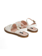 Sandali per bambina Dolce & Gabbana Kids bianco con dettaglio cut - out - Rubino Kids