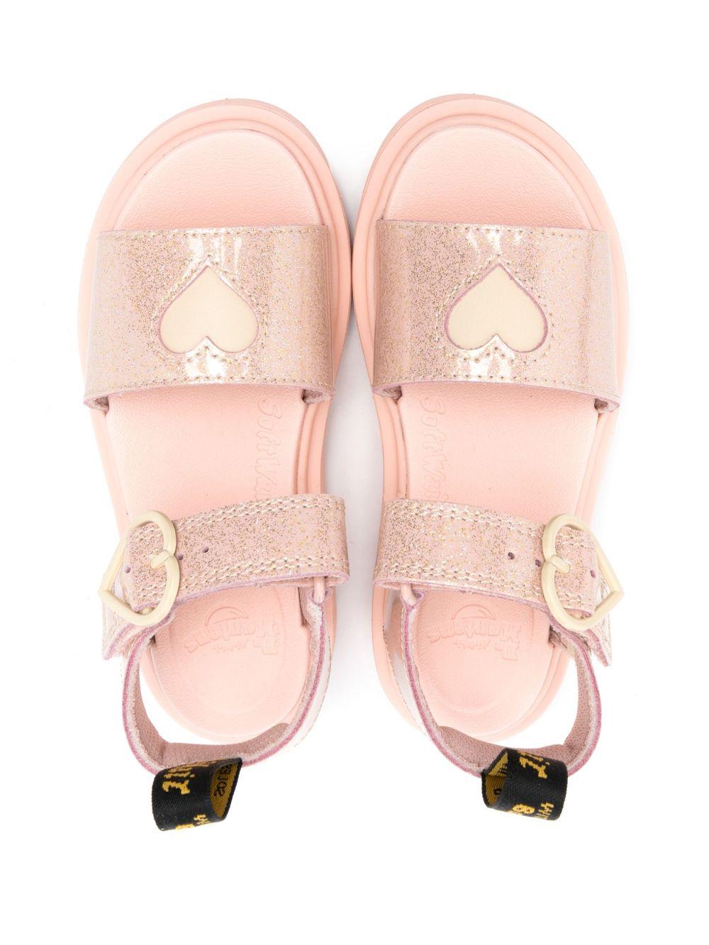 Sandali per bambina Dr. Martens Kids Marlow rosa con dettagli glitter - Rubino Kids