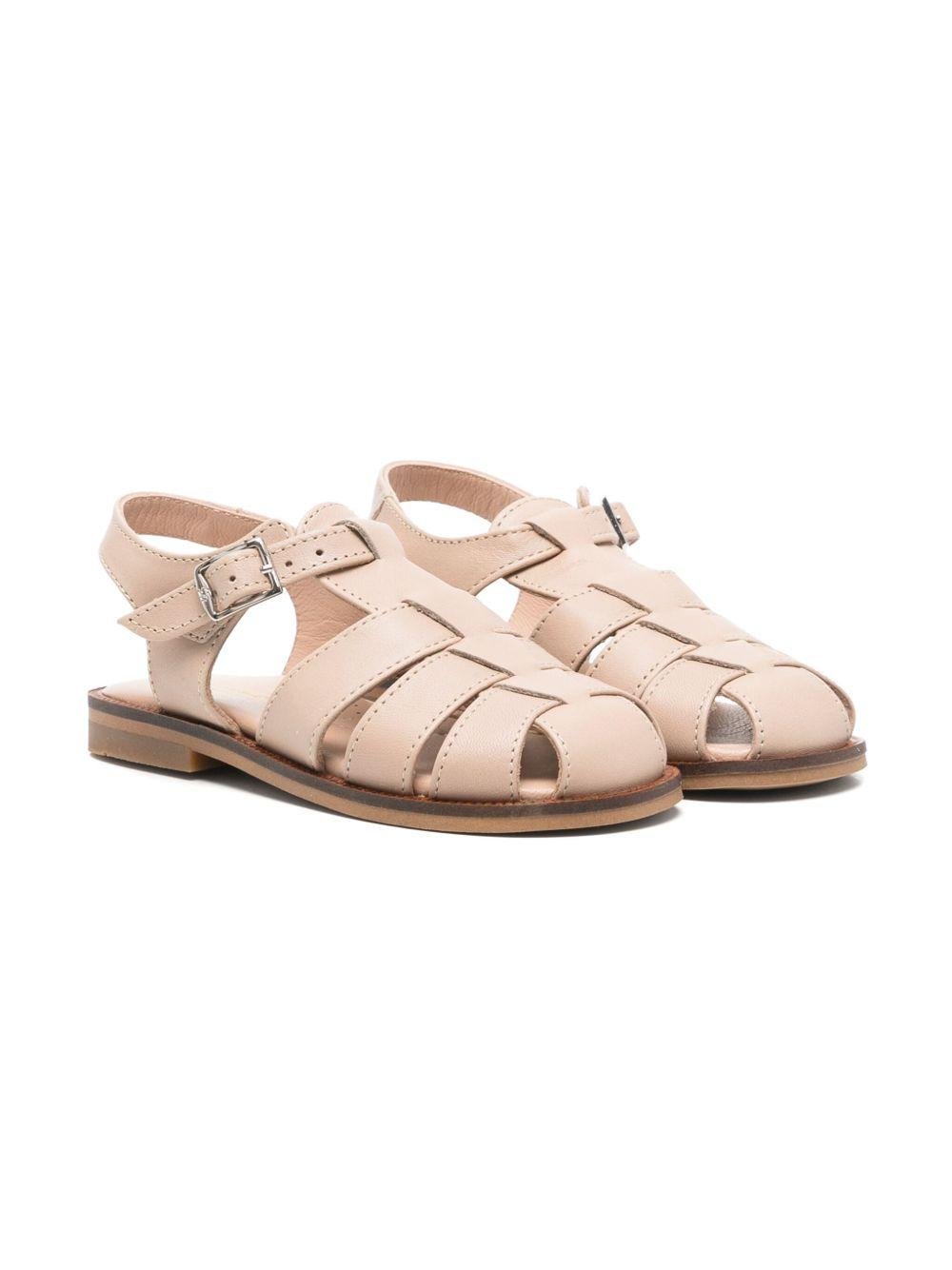 Sandali per bambina Eli1957 Crab beige con chiusura con fibbia - Rubino Kids