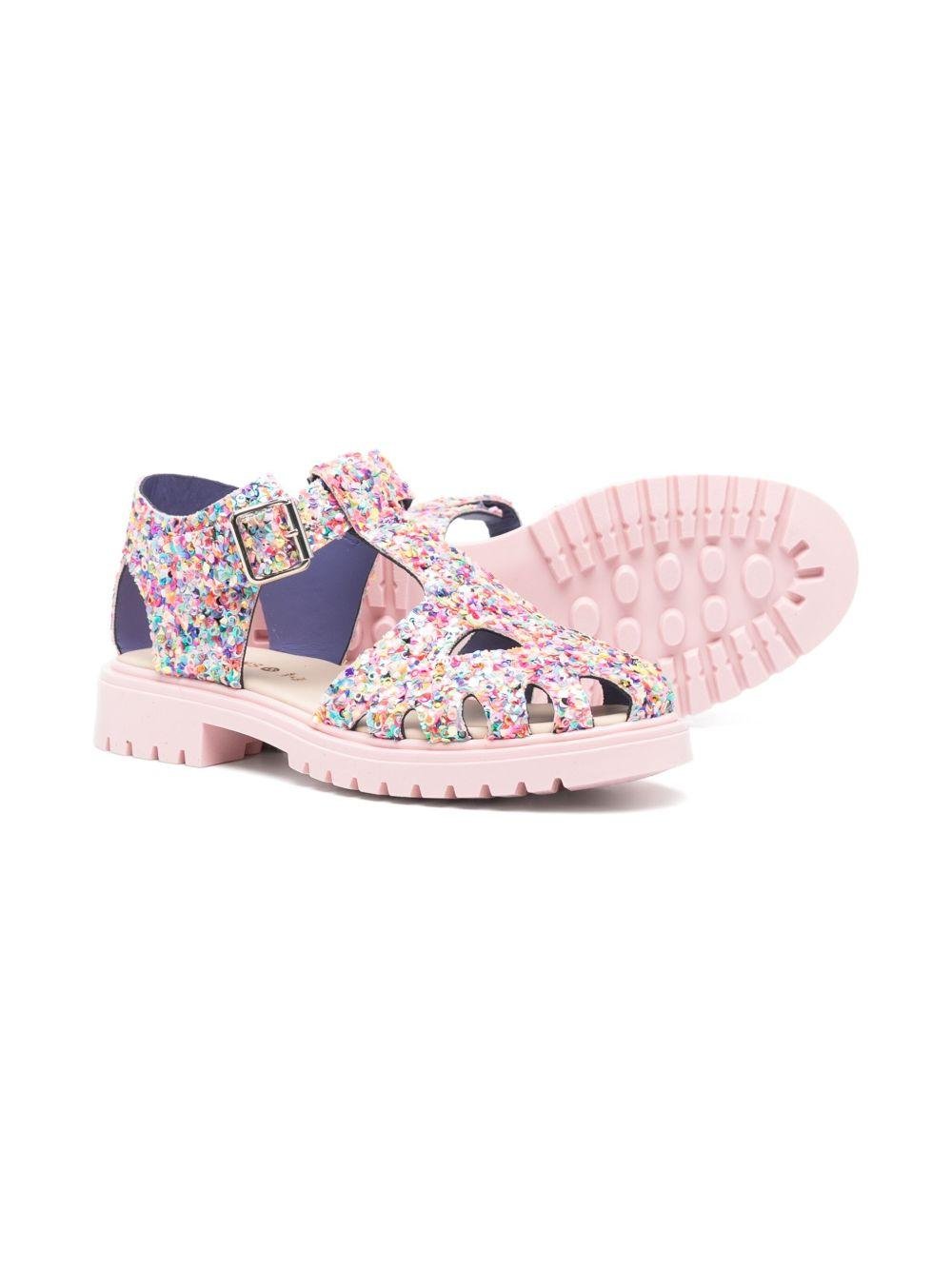 Sandali per bambina Florens rosa con glitter - Rubino Kids