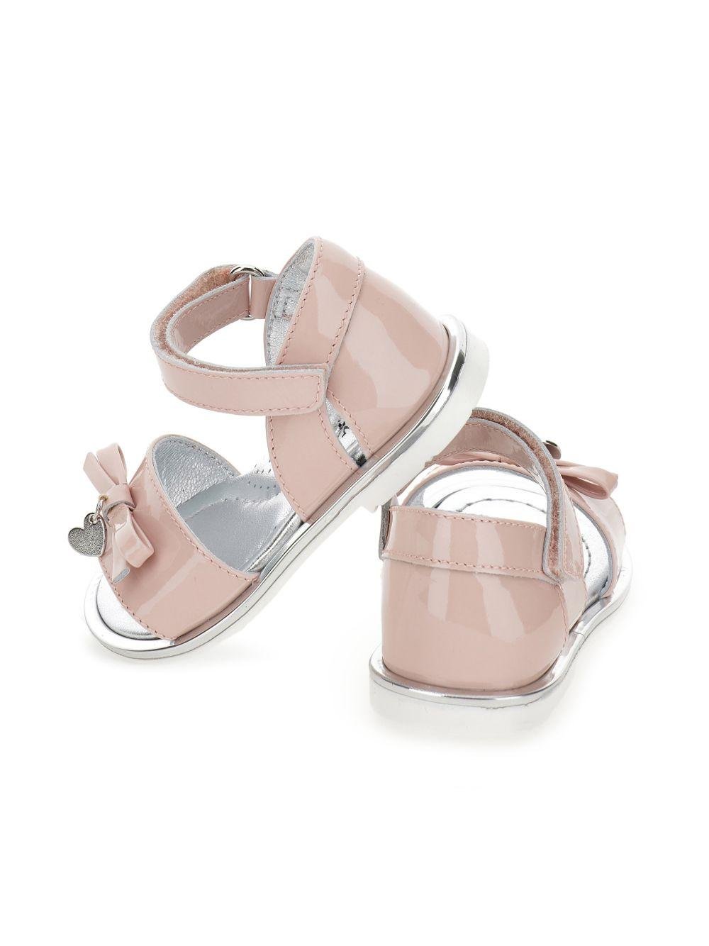 Sandali per bambina Monnalisa rosa con dettaglio fiocco - Rubino Kids