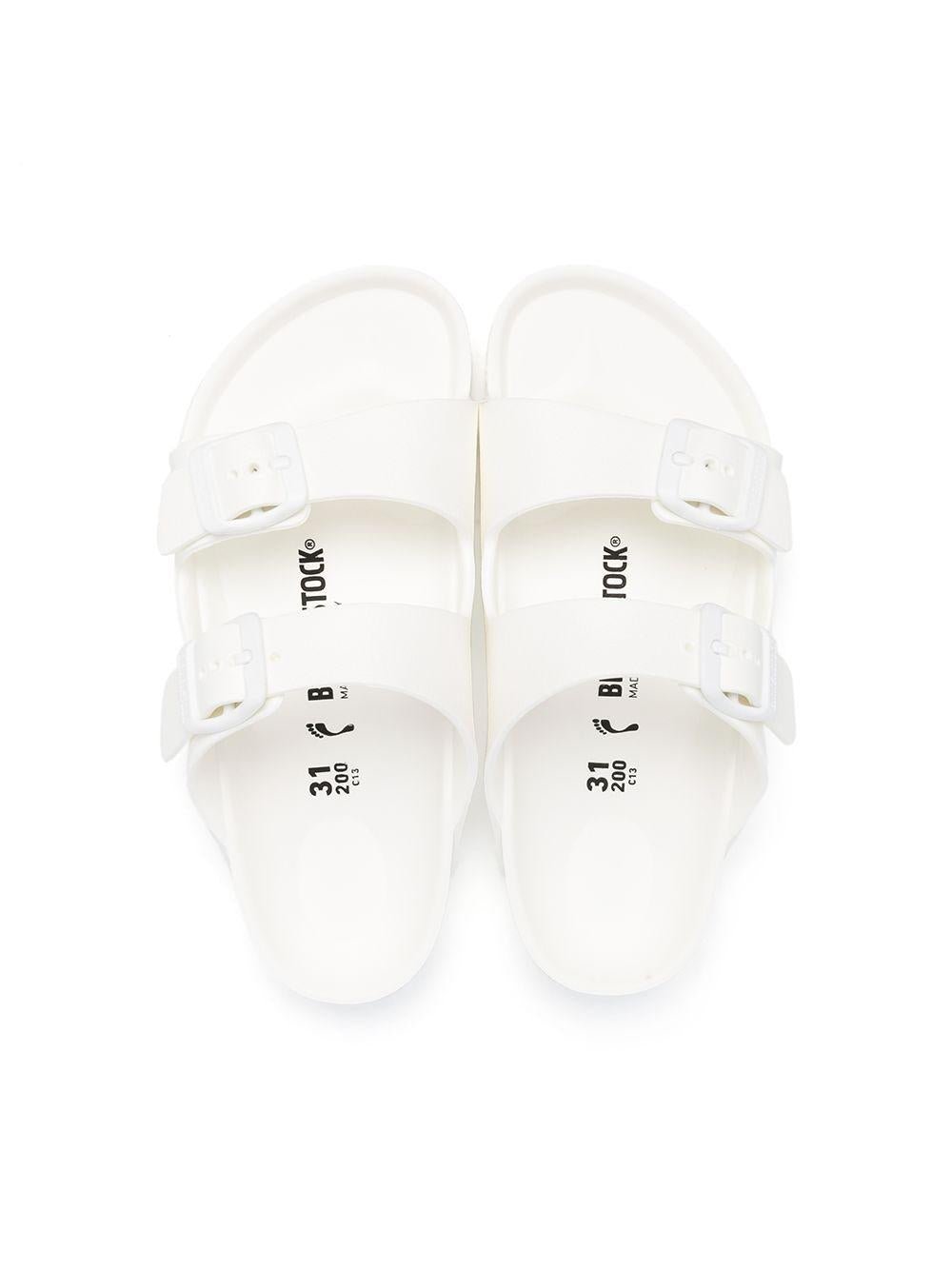 Sandali per bambini Birkenstock Kids bianchi con doppia fibbia - Rubino Kids