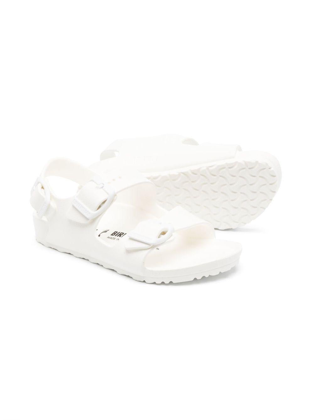Sandali per bambini Birkenstock Kids Milano Essentials bianco con fibbia - Rubino Kids