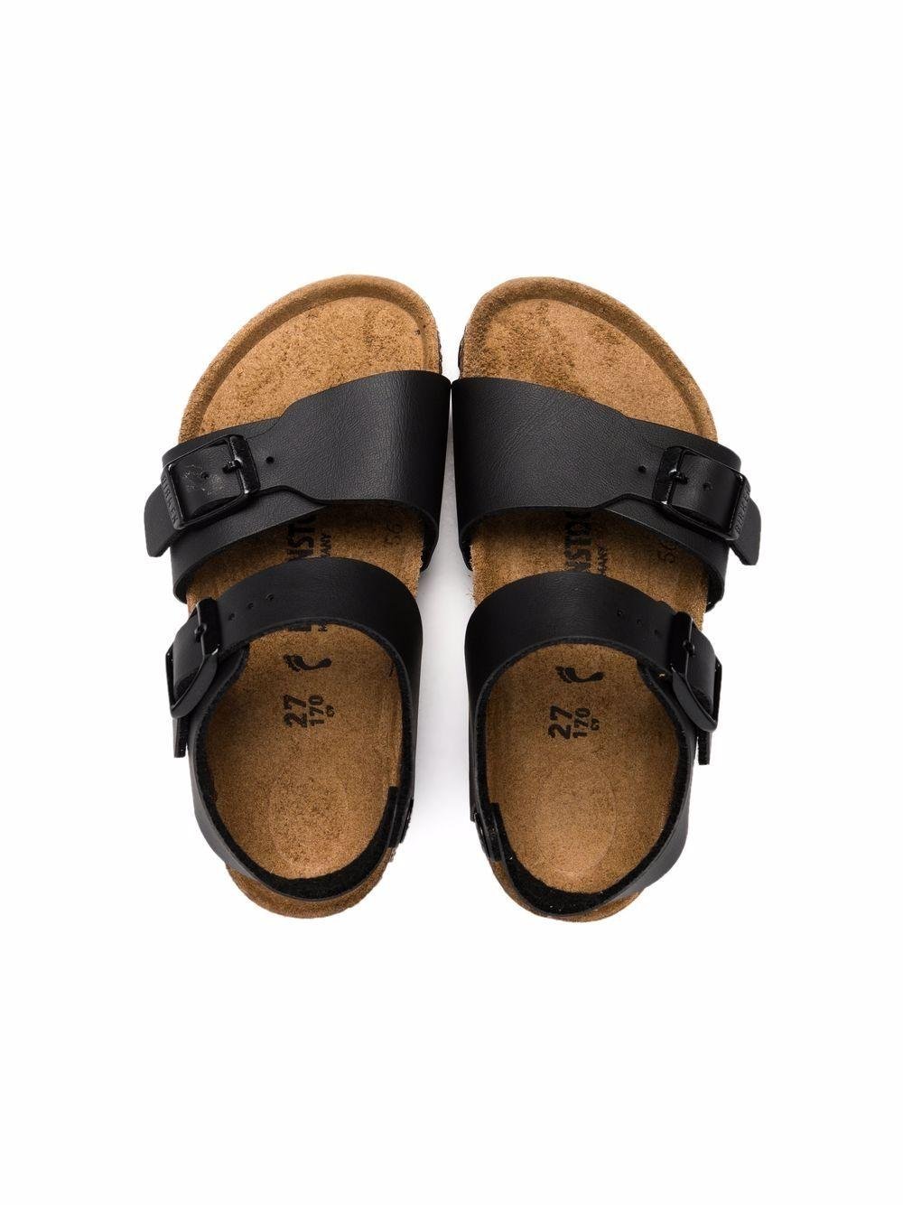 Sandali per bambini Birkenstock Kids nero con cinturini - Rubino Kids