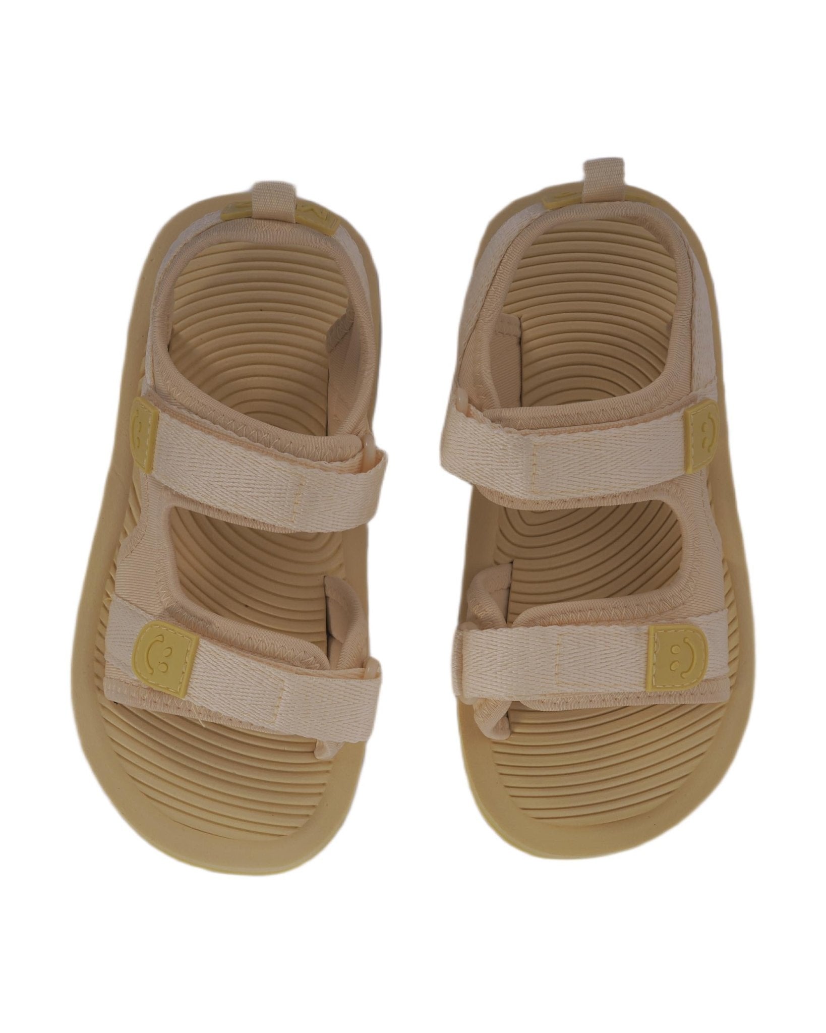 Sandali per bambini Molo giallo con fasce e motivo smile - Rubino Kids