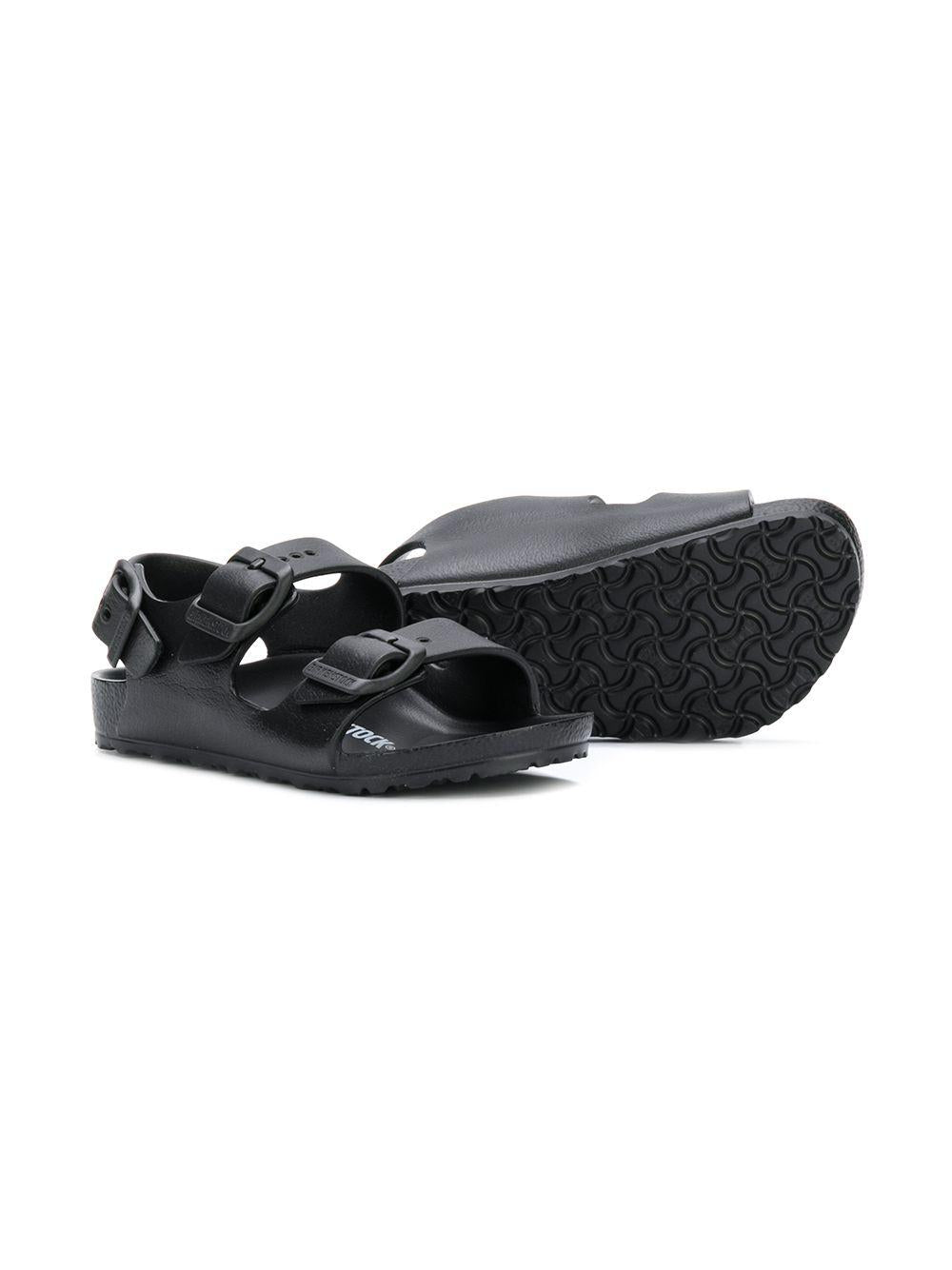 Sandali per bambino Birkenstock Kids nero con doppia fibbia - Rubino Kids