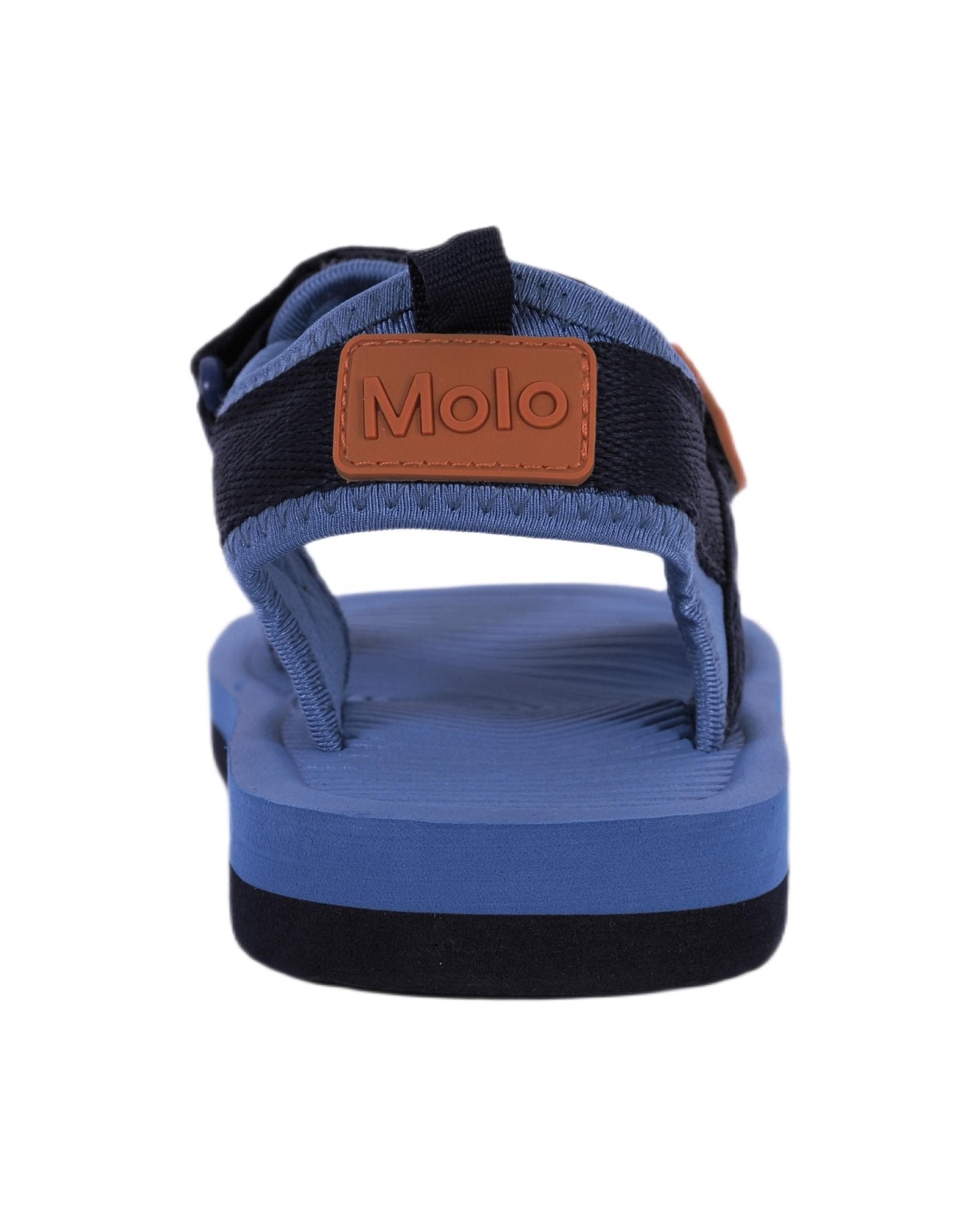 Sandali per bambino Molo azzurro con fasce e motivo smile - Rubino Kids