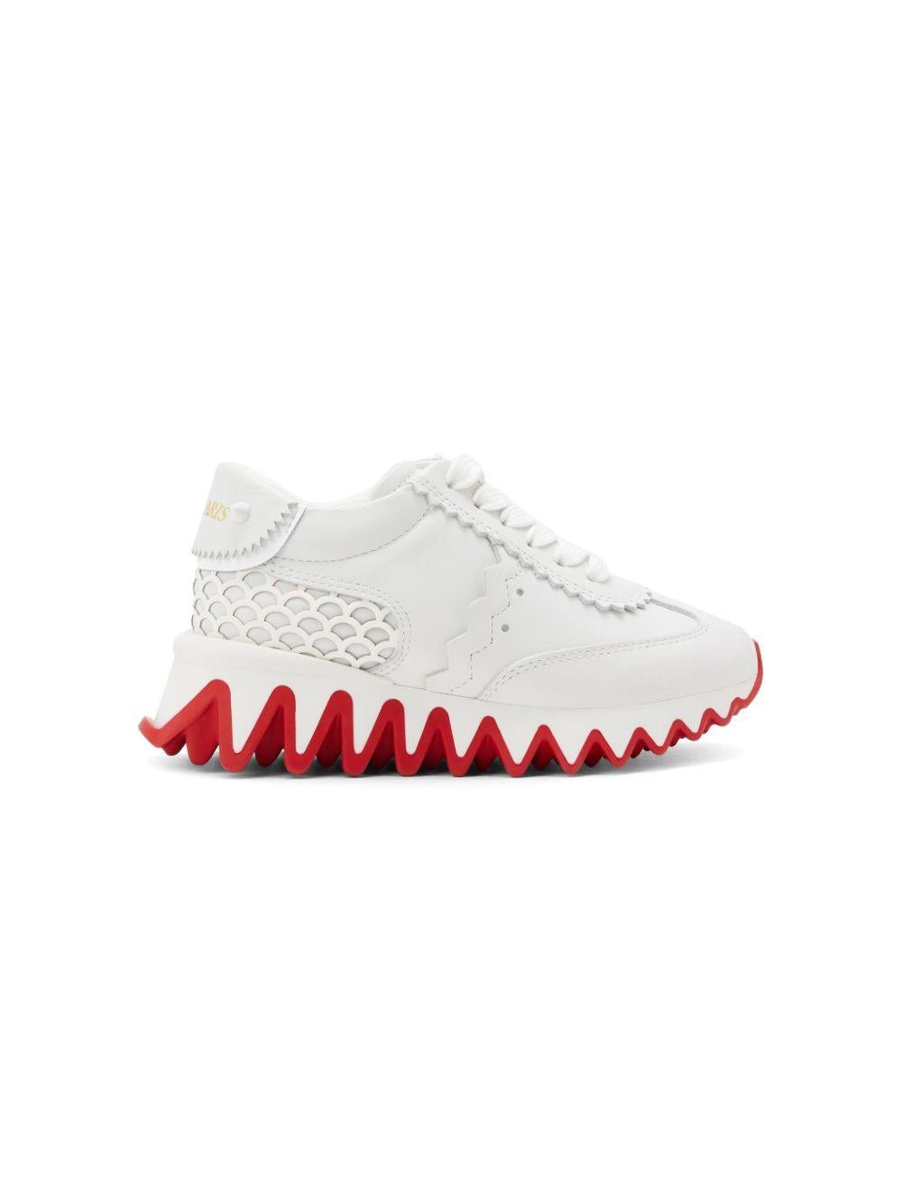 Scarpe per bambino Christian Loubutin Kids bianca con soletta rossa - Rubino Kids