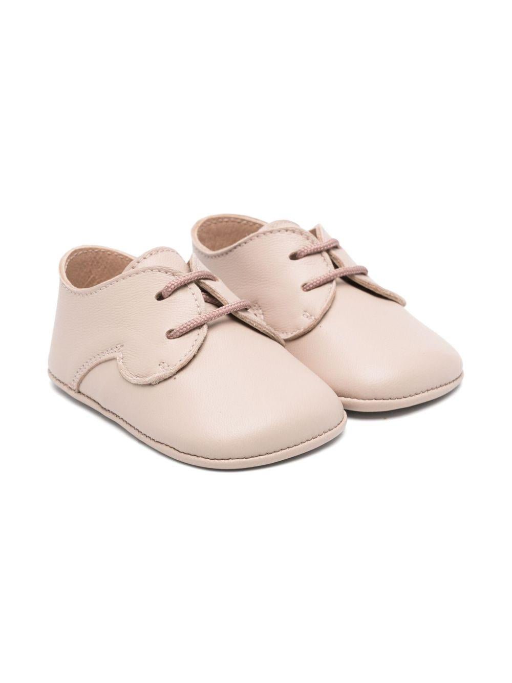 Scarpe primi passi per neonata Eli1957 beige con soletta in pelle con logo - Rubino Kids