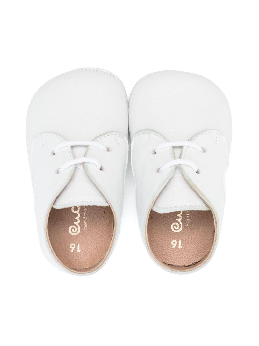 Scarpe primi passi per neonata Eli1957 bianco con soletta in pelle con logo - Rubino Kids