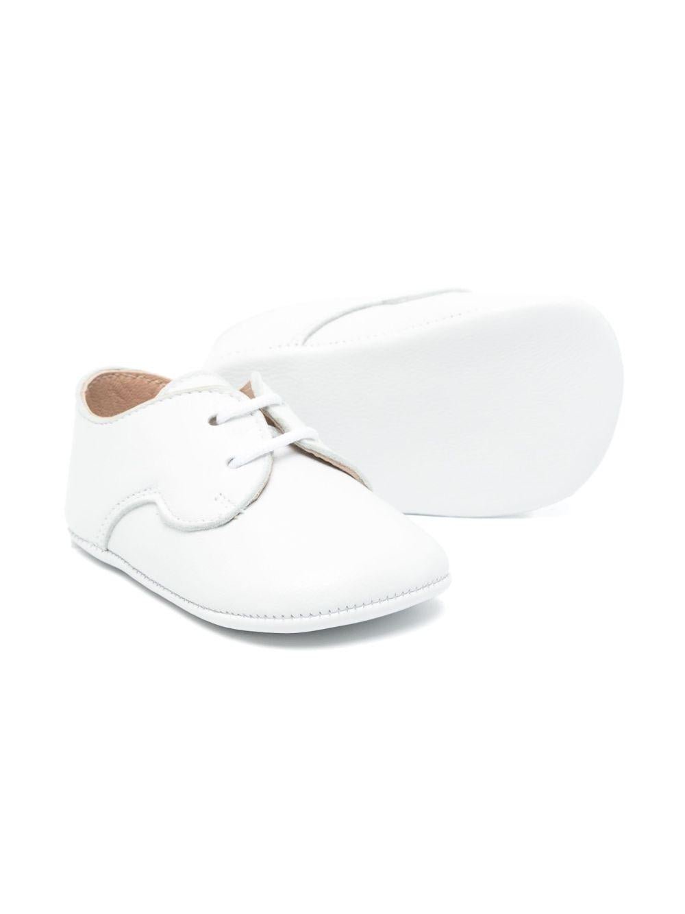 Scarpe primi passi per neonata Eli1957 bianco con soletta in pelle con logo - Rubino Kids