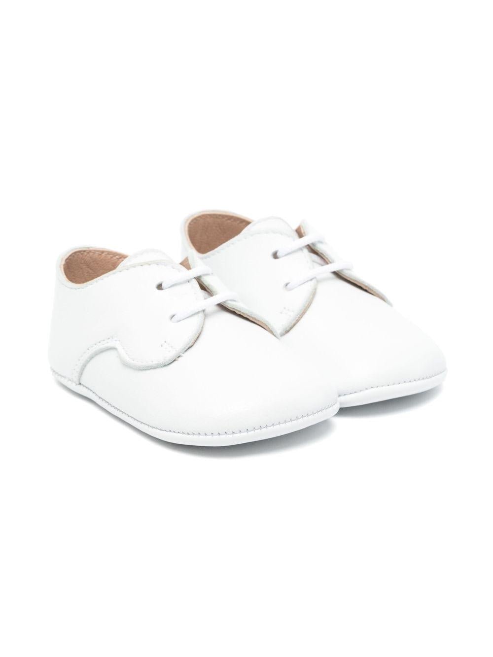 Scarpe primi passi per neonata Eli1957 bianco con soletta in pelle con logo - Rubino Kids