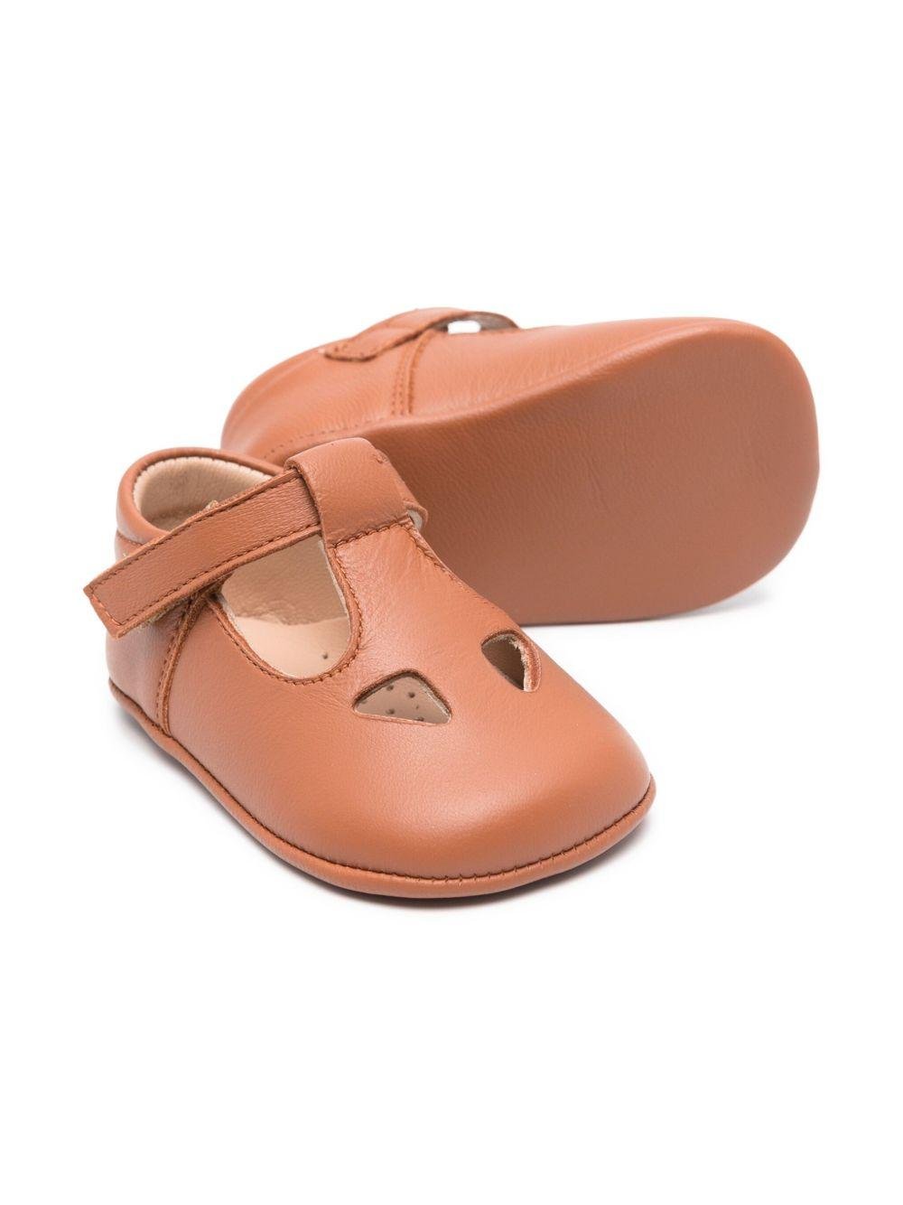 Scarpe primi passi per neonata Eli1957 marrone con soletta in pelle con logo - Rubino Kids