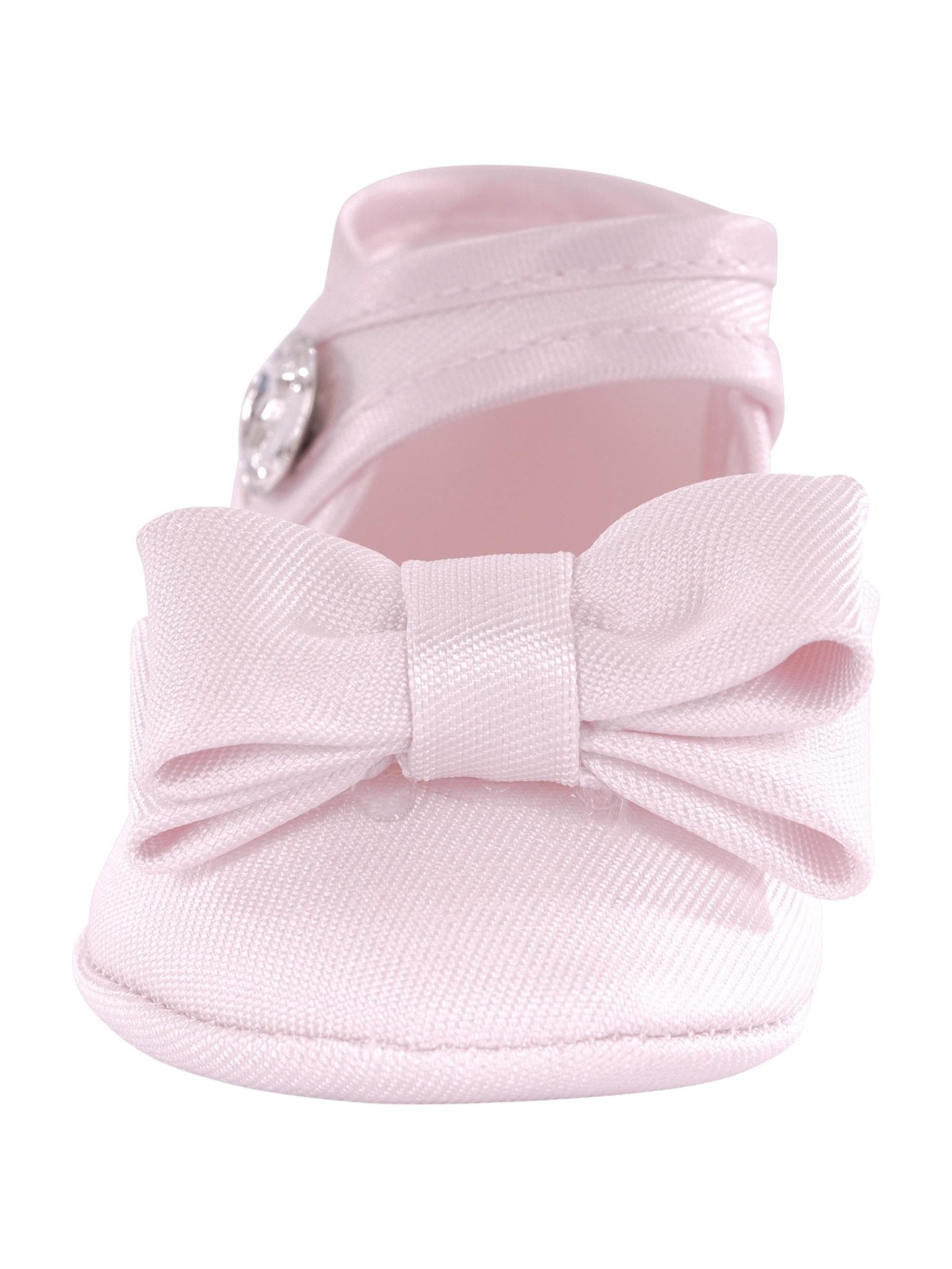 Scarpe primi passi per neonata Monnalisa rosa con dettaglio fiocco - Rubino Kids