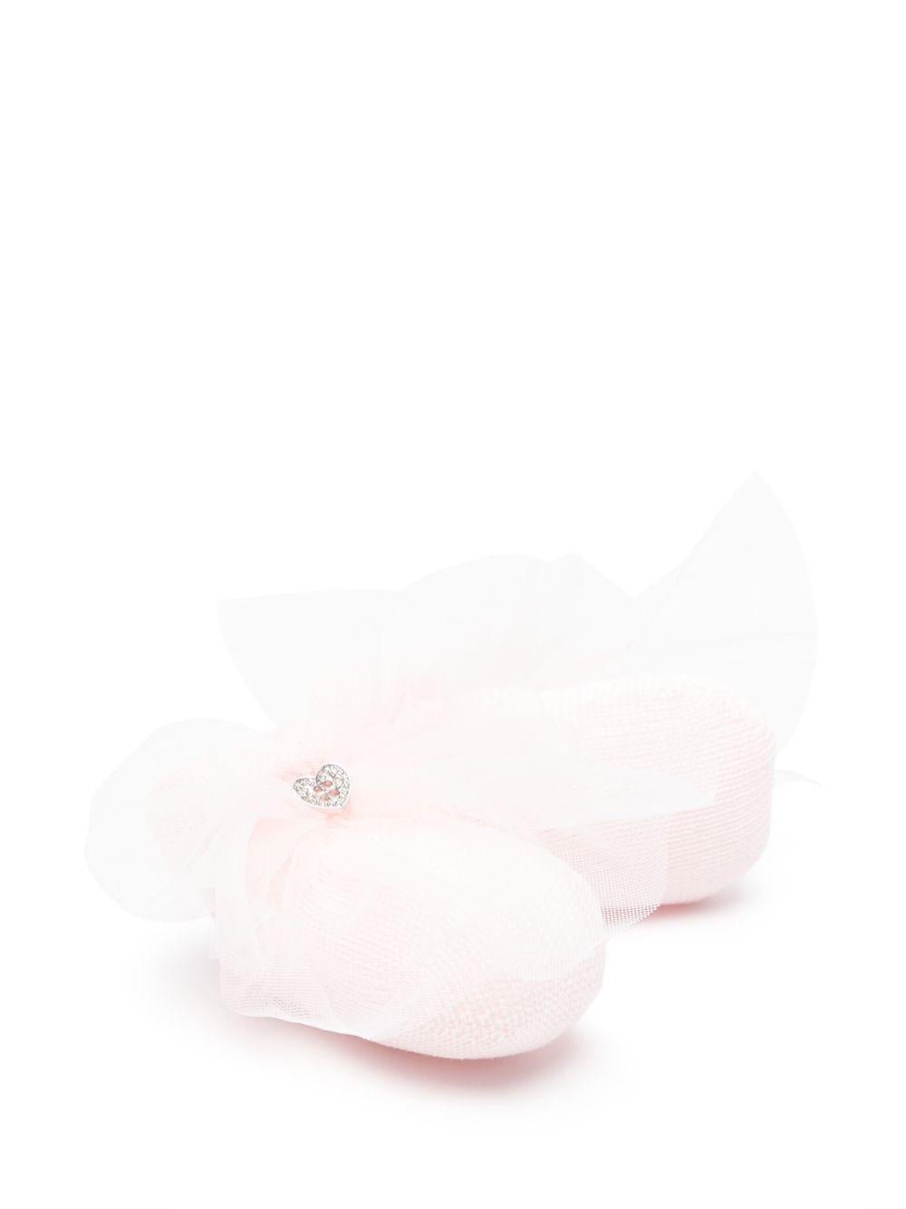 Scarpe primi passi per neonata Monnalisa rosa con fiocco - Rubino Kids