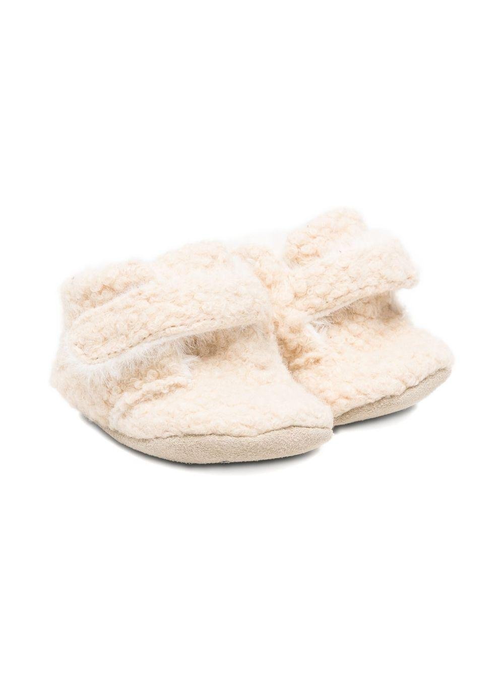 Scarpe primi passi per neonati Douuod Kids beige con cinturino a strappo - Rubino Kids
