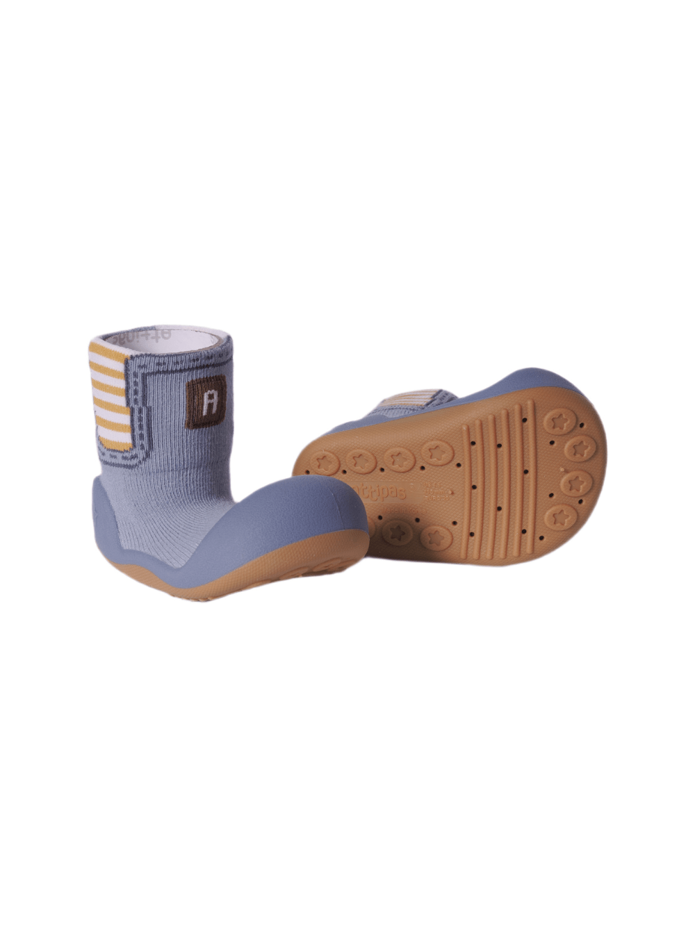 Scarpe primi passi per neonato Attipas blu con gambale alto - Rubino Kids