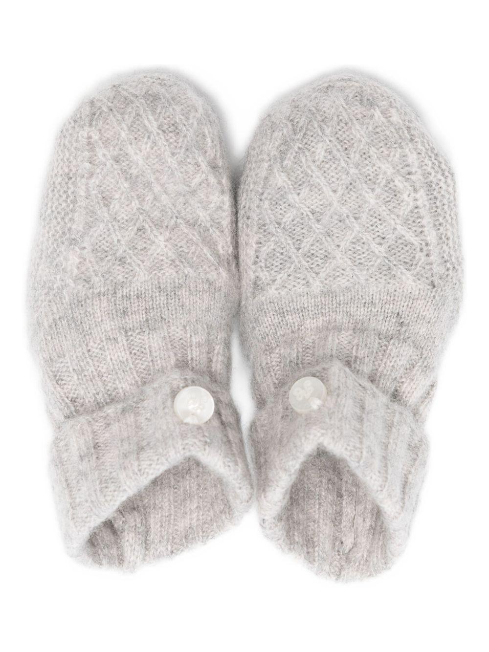 Scarpette primi passi per neonati Tartine Et Chocolat grigie con polsini a coste - Rubino Kids