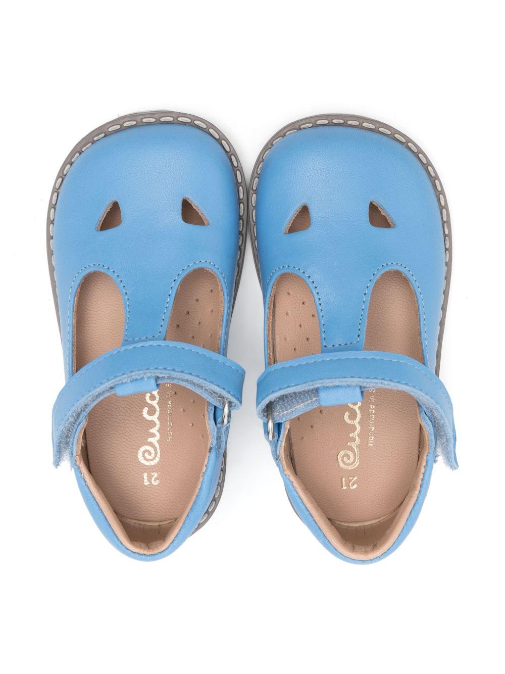 Scarpine per bambino Eli1957 azzurro con chiusura laterale a strappo - Rubino Kids