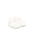 Scarpine primi passi per neonati Monnalisa bianche con pelliccia - Rubino Kids