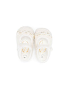 Scarpine primi passi per neonati Monnalisa bianche con pelliccia - Rubino Kids