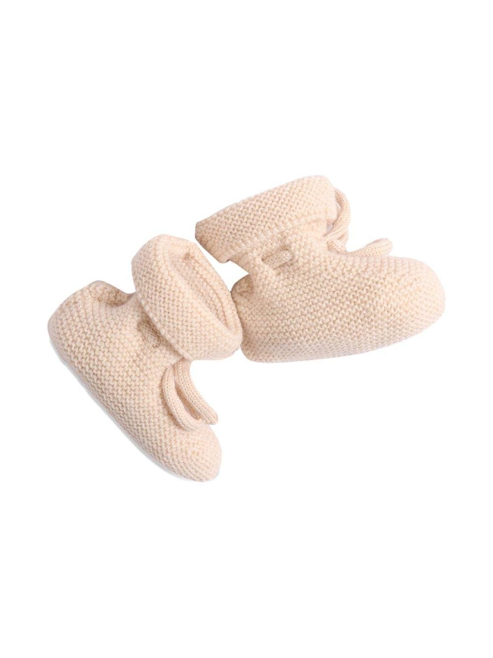 Scarpine primi passi per neonati Paz Rodriguez beige con chiusura con lacci - Rubino Kids