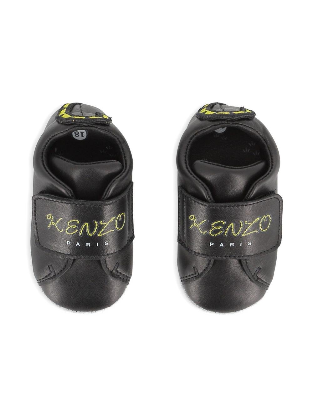 Scarpine primi passi per neonato Kenzo Kids nere con dettaglio coda - Rubino Kids