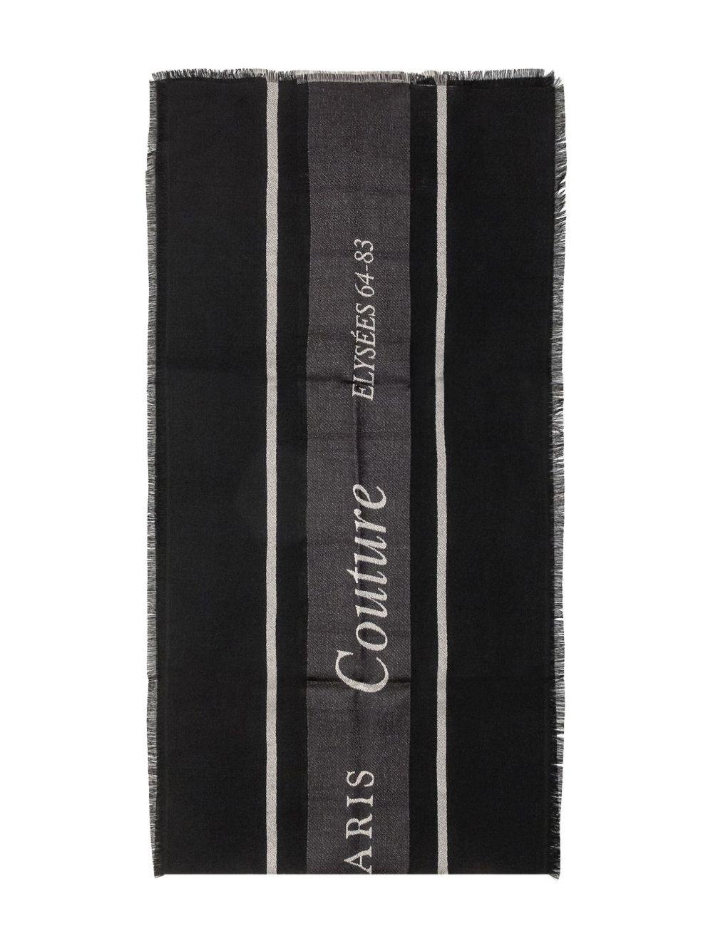 Sciarpa per bambino Balmain Kids nera con logo - Rubino Kids